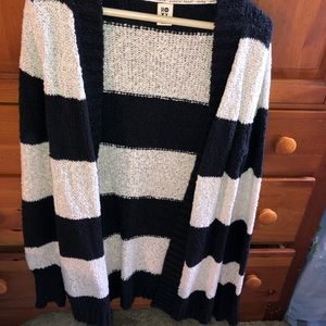 Black and White striped cardigan
